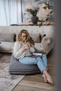 adult beanbag chair for enjoying reading or a cup of coffee