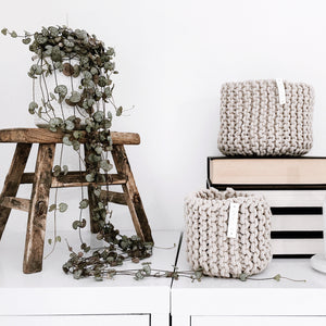 Hand Knitted Storage Basket
