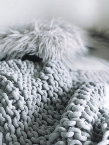 Super Chunky Hand Knitted Blanket