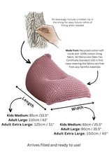 Load image into Gallery viewer, Adult Knitted Bean Bag Chair With Filling
