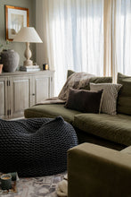 Load image into Gallery viewer, beanbag in cosy living room space with neutral and olive tones
