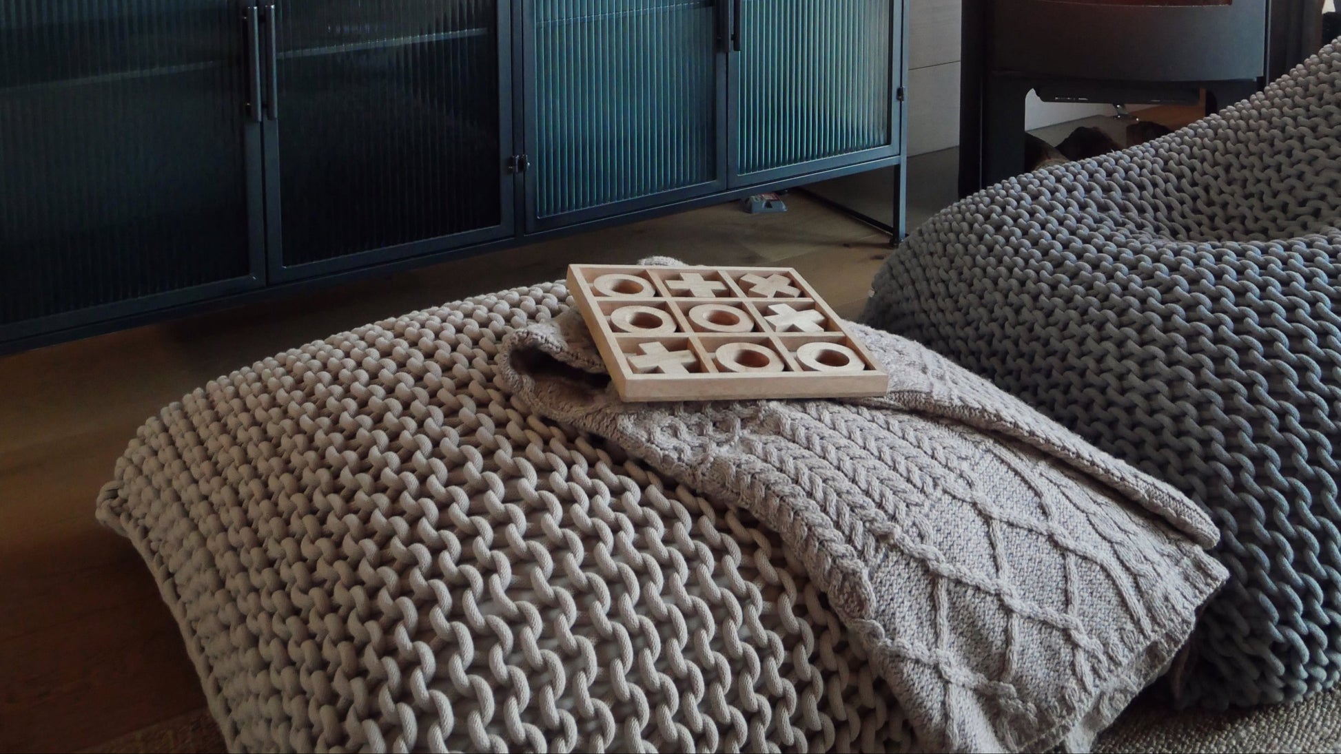 floor cushion bean bag in modern home living space